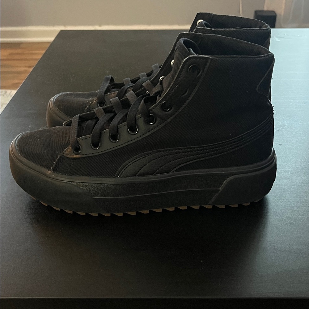 Puma Women’s Black High-Top Sneakers - Picture 2 of 5